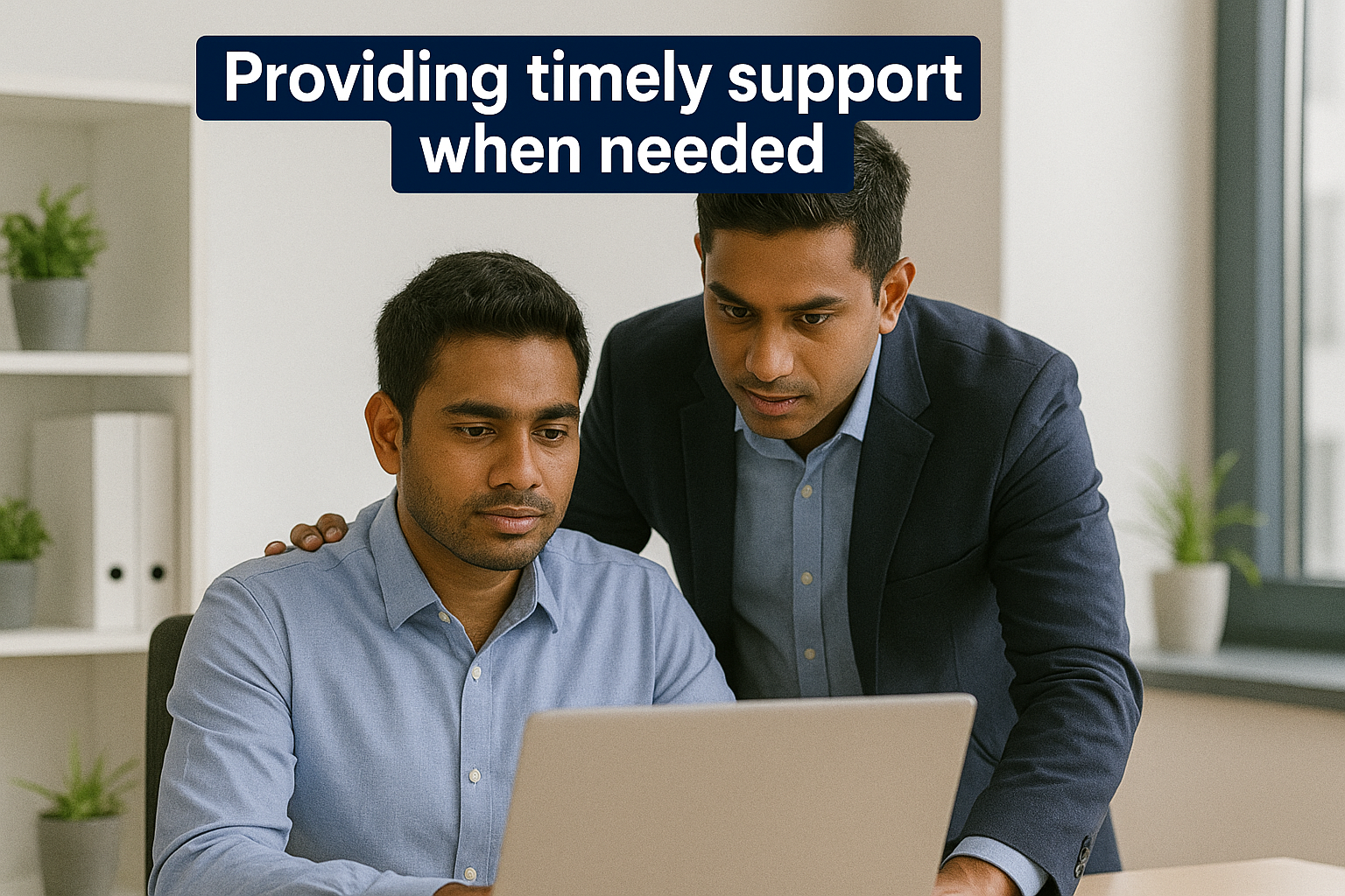 Providing timely support when needed